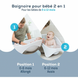 Baignoire pour bébé 2 en 1