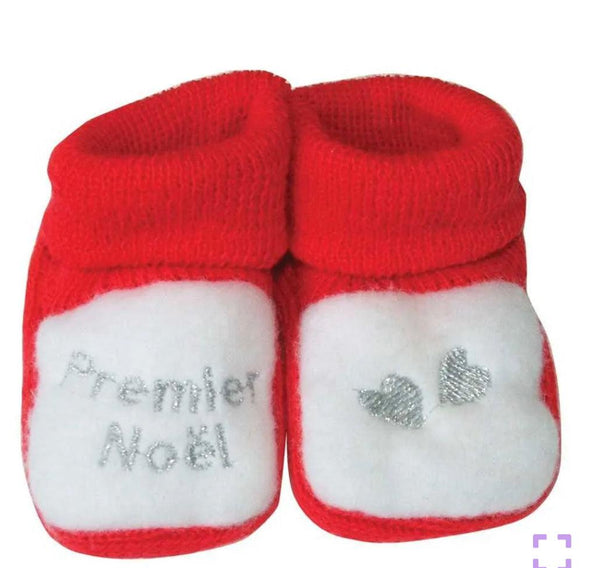 Chaussons NOEL- Rouge/Blanc