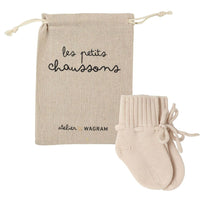 Chaussons pour bébé en mérinos ECRU