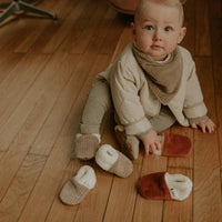 Chaussons velours taupe: 1