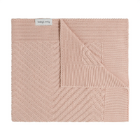 Couverture lit nouveau-nés Grace blush - 65x75