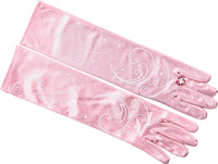 Gants longs de princesse rose