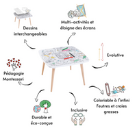 La coloritable - La table d'activité à colorier à l'infini - La savane