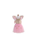 Robe de papillon rose avec ailes 5-7 ans