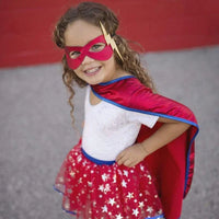 Set super heroine (tunique/cape/masque)