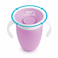 Tasse anti-goutte Miracle 360º avec poignées 200ml - Lilas