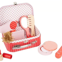 Trousse de maquillage et de coiffure rétro